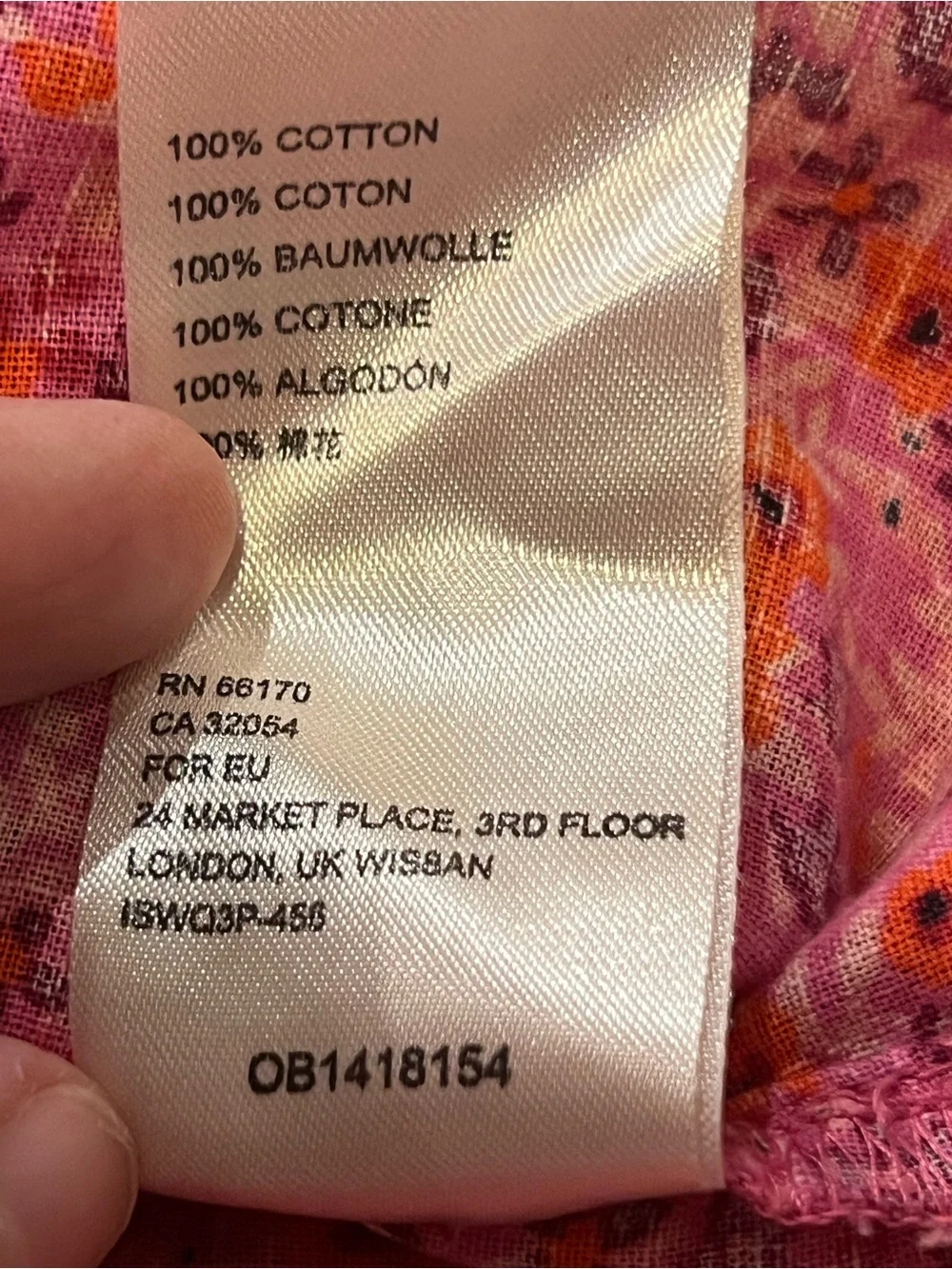 Free People I Found You Pink Floral Blouse L (Fits Smaller)